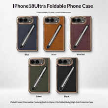 Executive iPhone 18 Fold Case – Built-In Screen Protector, Magnetic Stand & Touch Pen