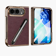 Executive iPhone 18 Fold Case – Built-In Screen Protector, Magnetic Stand & Touch Pen