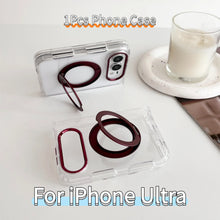 Luxury 3-in-1 360° Rotating MagSafe iPhone Case – Transparent Magnetic Holder & Shockproof Cover