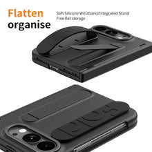 Phone Strap Holder Kickstand Glass Film Case for Iphone Duo 18 Fold Shockproof Phone Accessories Covers