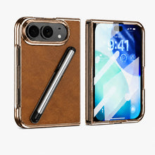 Executive iPhone 18 Fold Case – Built-In Screen Protector, Magnetic Stand & Touch Pen