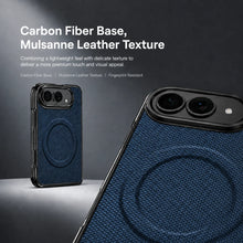 Magnetic Carbon Fiber Patterned Phone Case For iPhone DuoiPhone 18 Fold For Magsafe With Screen Glass Lens Protector Cover