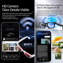 AI Smart Glasses with 13MP Camera – AI Translation, Photo Recognition, Bluetooth Calls & Music