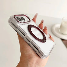 Luxury 3-in-1 360° Rotating MagSafe iPhone Case – Transparent Magnetic Holder & Shockproof Cover