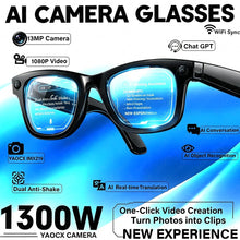 AI Smart Glasses with 13MP Camera – AI Translation, Photo Recognition, Bluetooth Calls & Music