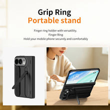 Phone Strap Holder Kickstand Glass Film Case for Iphone Duo 18 Fold Shockproof Phone Accessories Covers